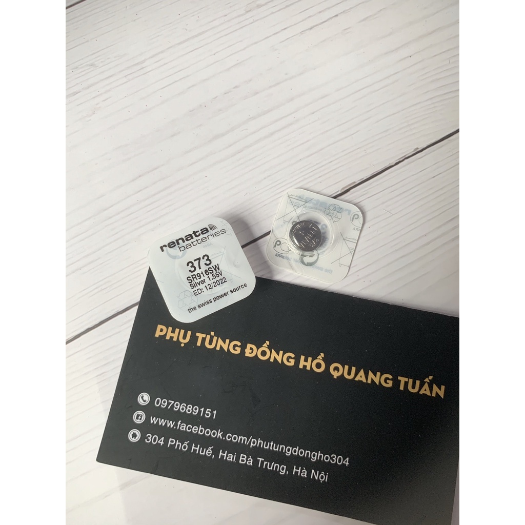 Pin đồng hồ renata 373 SR916SW 916 SR916 Thụy Sỹ vỉ 1 viên