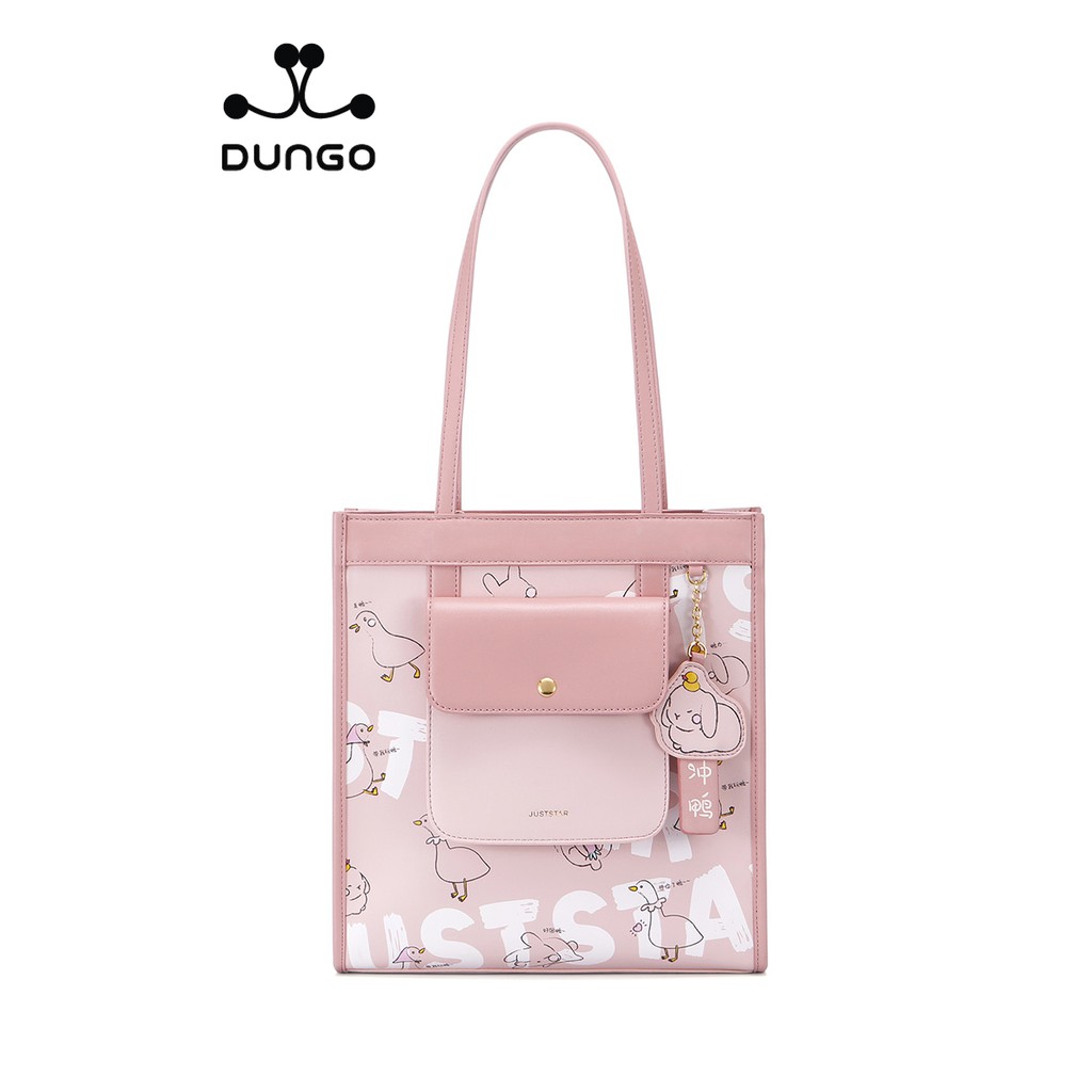 Túi Tote JUST STAR Charm Thỏ Hồng/ Vàng JU172649