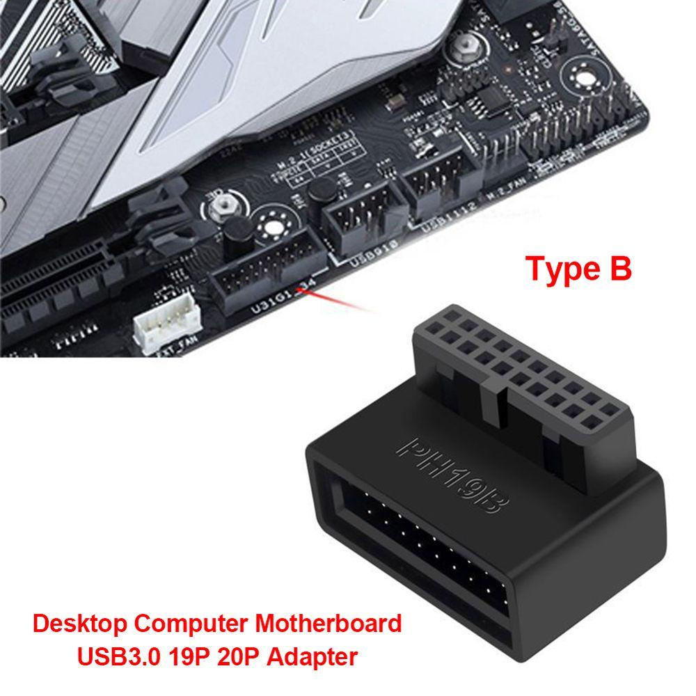 Đầu Nối Bo Mạch Chủ Mở Rộng 90 Độ USB 3.0 Đầu Đực Sang Đầu Cái TAYLOR1 Cho Máy Tính
