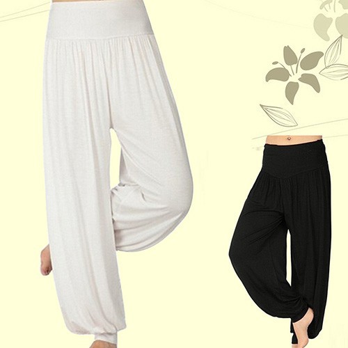[ONE] Quần Dài Thể Thao Ống Rộng Tập Yoga / Nhảy Bụng Thoải Mái Phong Cách Boho Cho Nữ