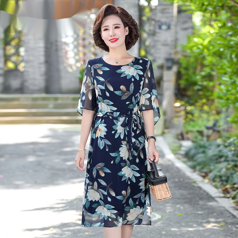 Đầm Thiết Kế Mỏng Kiểu Dáng Mới Thời Trang Mùa Hè Dành Cho Phụ Nữ Trung Niên 2022