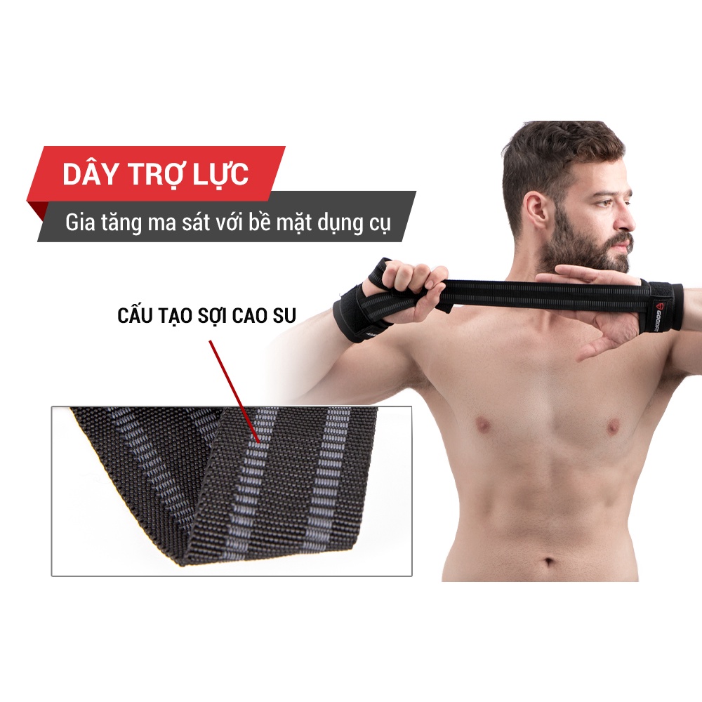 Dây kéo lưng Lifting Straps GoodFit GF731LS tập gym