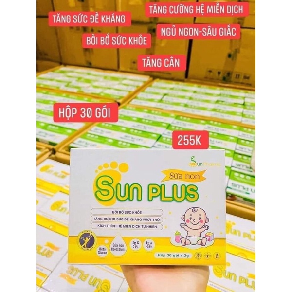 Men hữu cơ Sunplus + Sữa non Sunplus  bổ sung chất xơ, bé hết táo bón- Tăng sức đề kháng