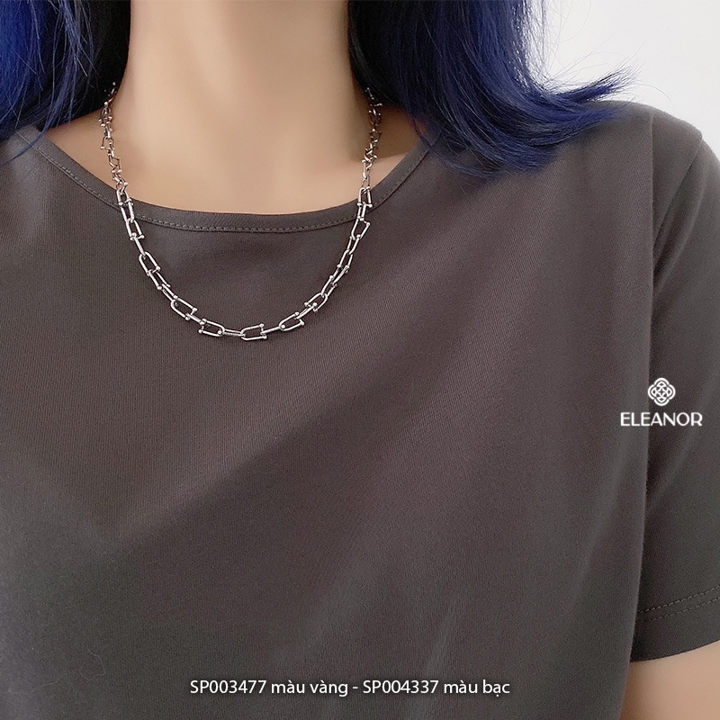 Dây chuyền nữ titan Eleanor Accessories thiết kế dạng sợi mắt xích basic phụ kiện trang sức 3477