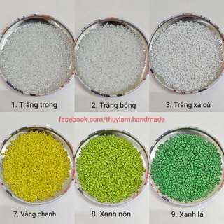 [Set 18 màu] Hạt cườm 2mm đủ màu - Hạt cườm xỏ vòng