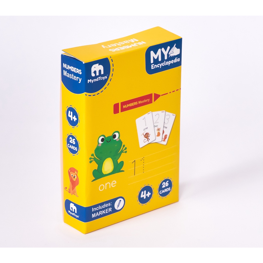 Đồ chơi Giáo dục MyndToys Flash Cards học và viết số Boardgame – My Encyclopedia – Numbers Mastery cho trẻ từ 4 tuổi