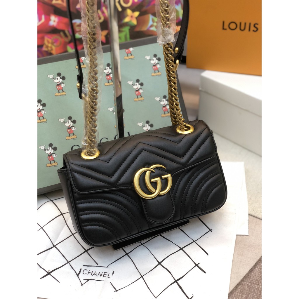 Túi GG Super sale marmont size 22cm màu đen