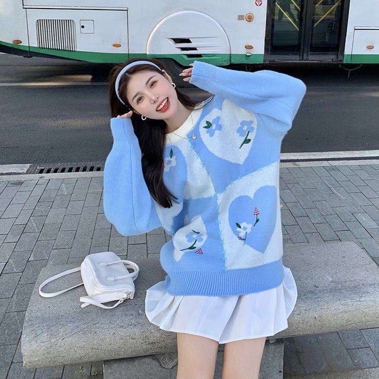 Áo Sweater Dáng Rộng Thiết Kế Mới Thời Trang Mùa Thu Đông 2022 Dành Cho Nữ