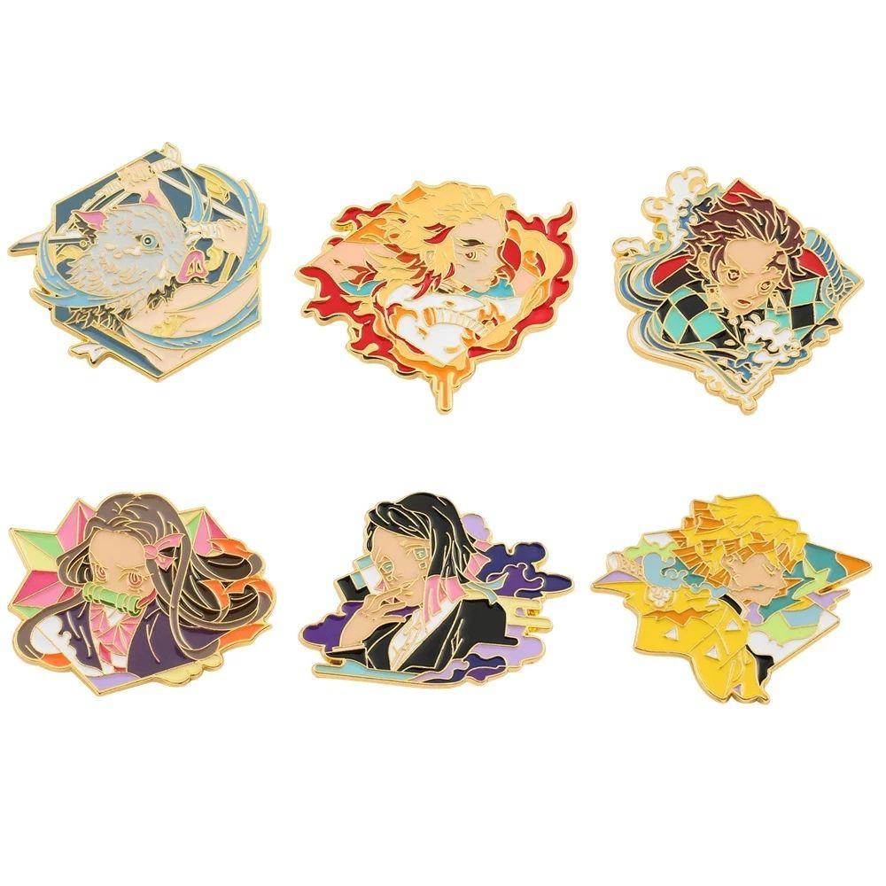 Huy Hiệu Cài Áo Hình Hoạt Hình Demon Slayer WMES15H