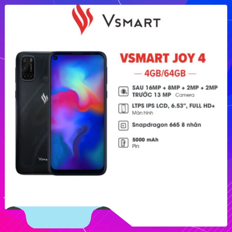 Điện thoại Vsmart Joy4 (4GB+64GB) - sản phẩm chính hãng (siêu sale)