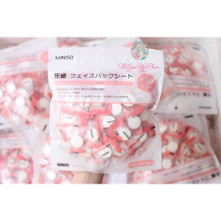 Gói mặt nạ nén 100 viên miniso