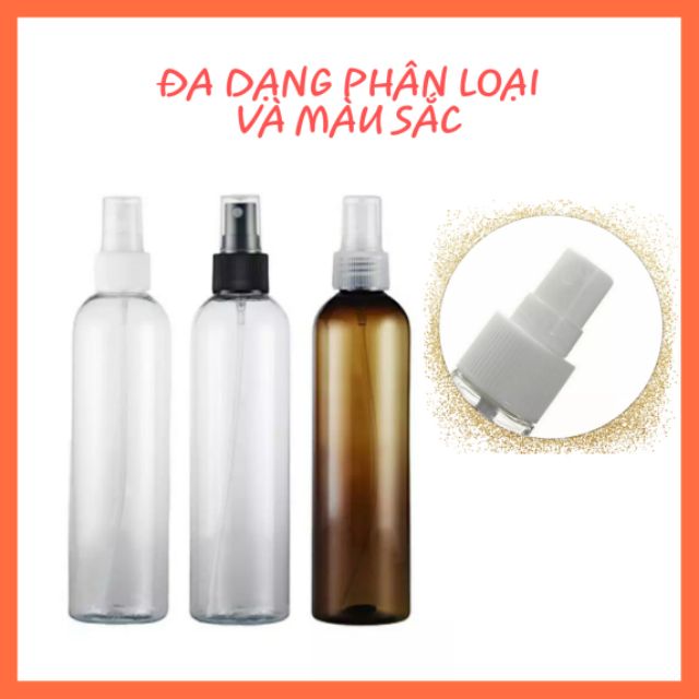 CHAI XỊT PHUN SƯƠNG 150ml 200ml 250ml 300ml 🍀VỎ CHAI NHỰA PET CHIẾT MỸ PHẨM DẠNG XỊT🍀LỌ NHỰA TRONG SUỐT