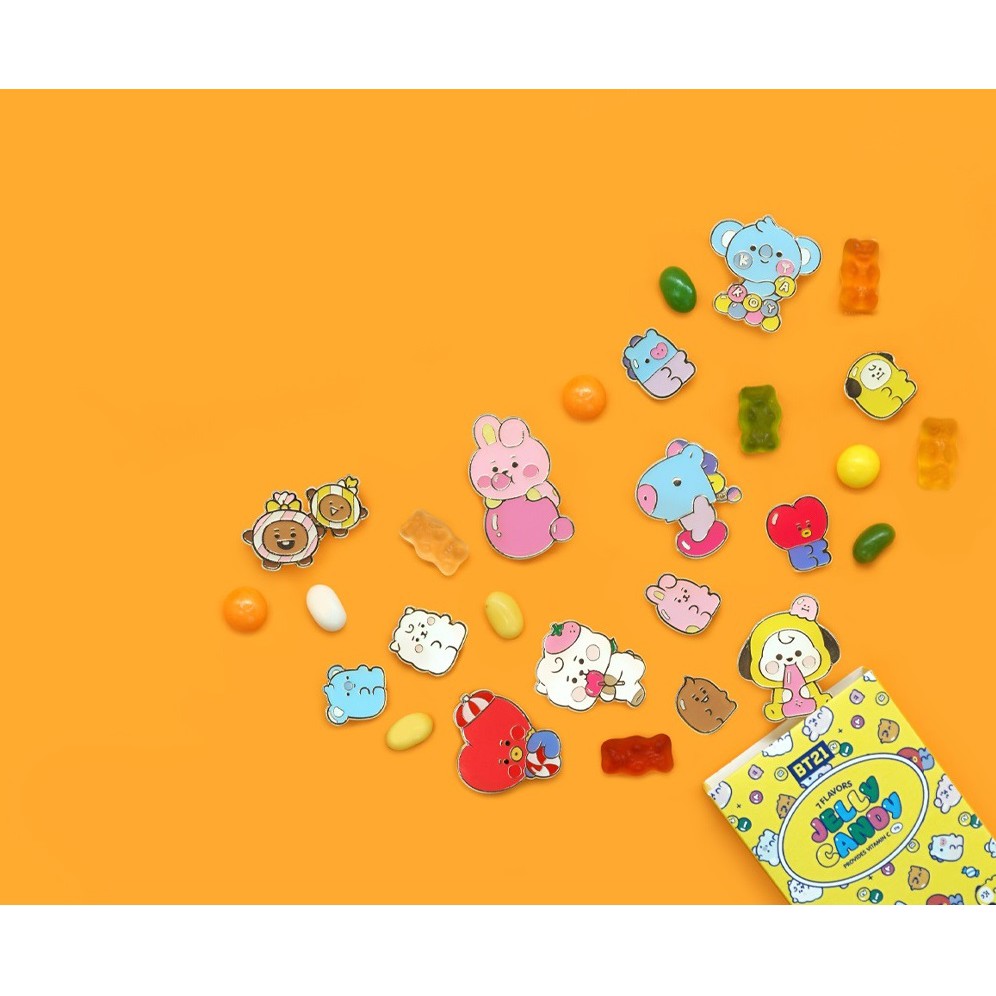 GHIM CÀI BT21 JAPAN METAL PIN BADGE HUY HIỆU CÀI TRÊN QUẦN ÁO, BALO, TÚI XÁCH