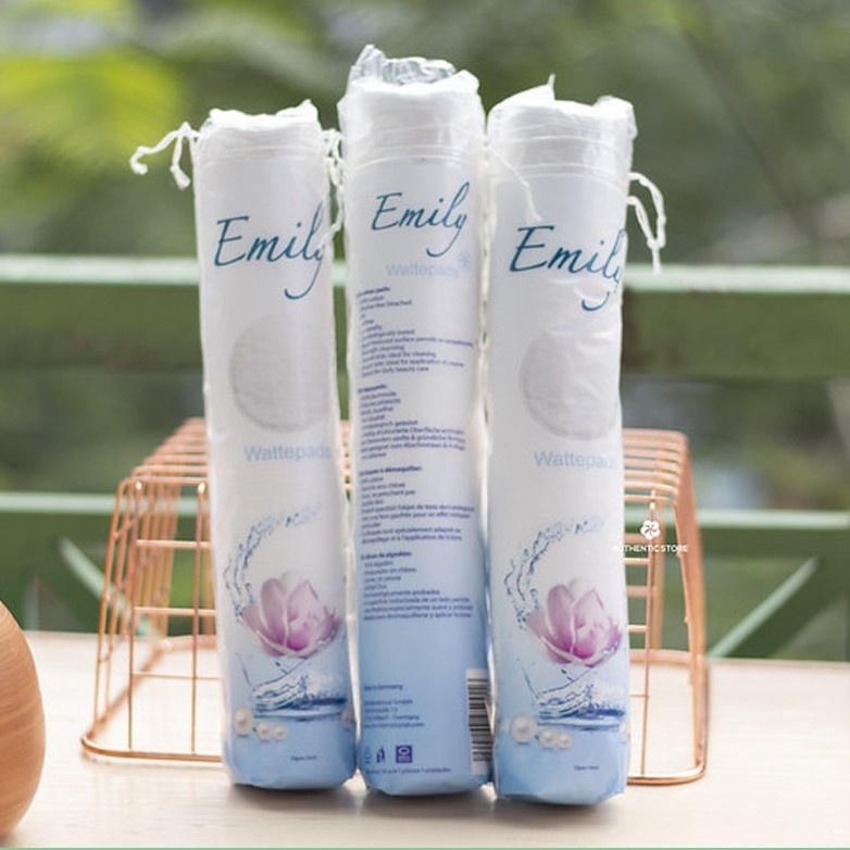 Bông Tẩy Trang Emily 120 Miếng Cotton Pad Đức Mềm Mịn, Dễ Chịu, Thấm Hút Tốt