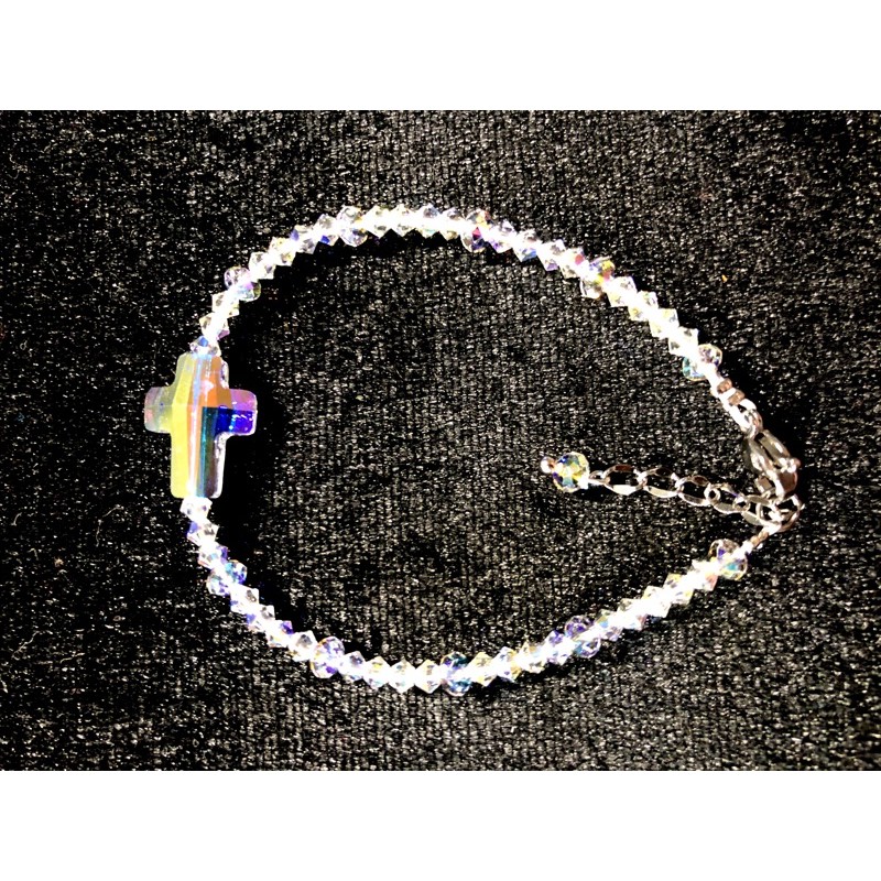 Vòng Tay Pha Lê Áo-Chuỗi 10 Kinh Bánh Cam 4ly