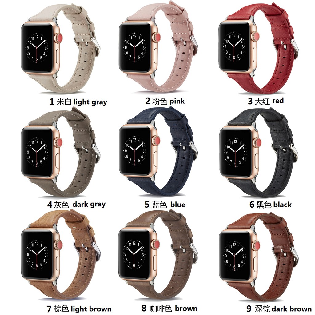 Dây đeo Apple Watch Strap 38/40mm 42/44mm Dây da cho iWatch Series SE 6/5/4/3/2/1