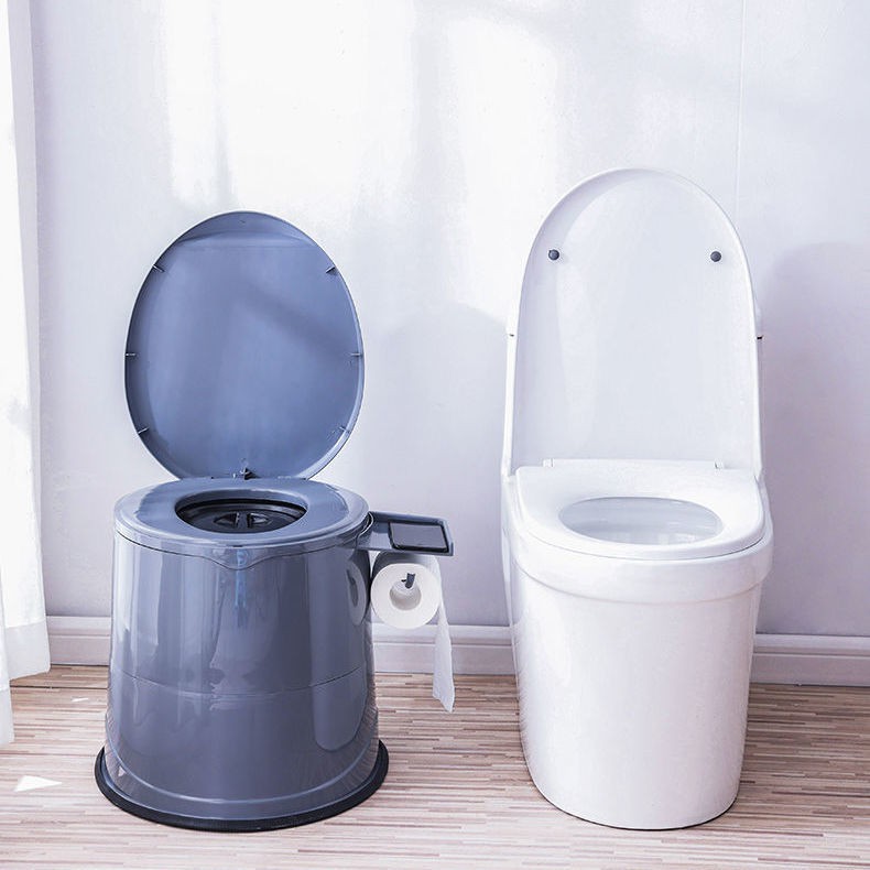 Bàn cầu khử mùi cho người già, bà bầu, ghế toilet di động lớn, bồn nhựa, ống nhổ nhà già