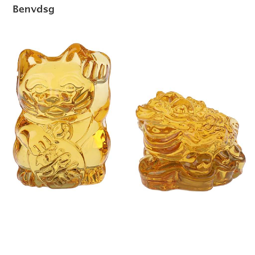 Chú Ếch May Mắn Pha Lê Vàng Phong Thủy Trung Hoa Dùng Trang Trí Nhà Cửa
