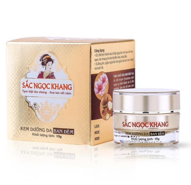 Kem dưỡng da ngăn ngừa nám ban đêm Sắc Ngọc Khang - Tạm biệt tàn nhang, xua tan vết nám