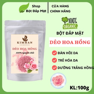 100g Bột đắp mặt dẻo hoa hồng hỗ trợ trắng hồng da
