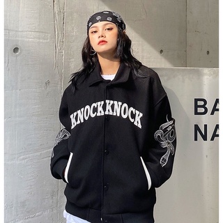Jacket in black - áo khoác dạ cổ bẻ unisex