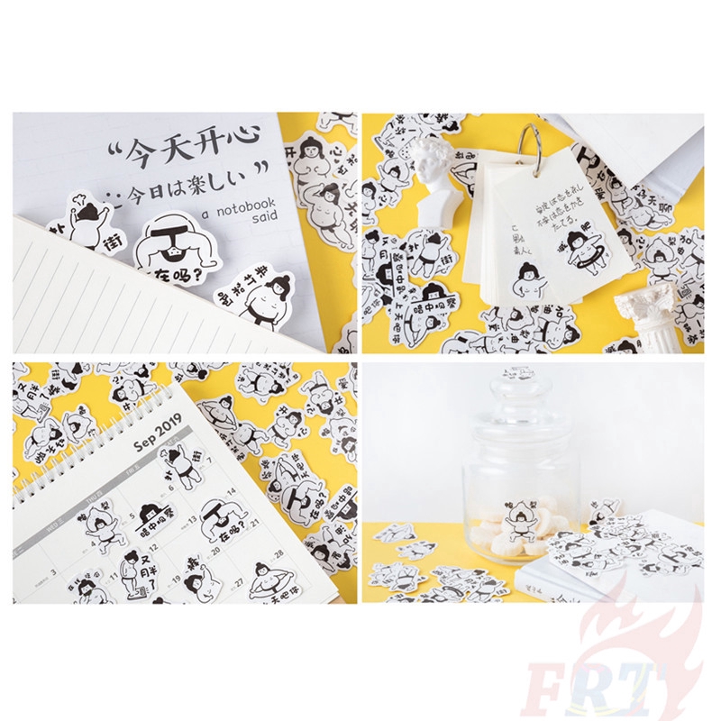 &gt; Ready Stock &lt; ❉ Sumo Giấy và decal dán tường ❉45Pcs/Box DIY Decals Stickers Sealing Stickers