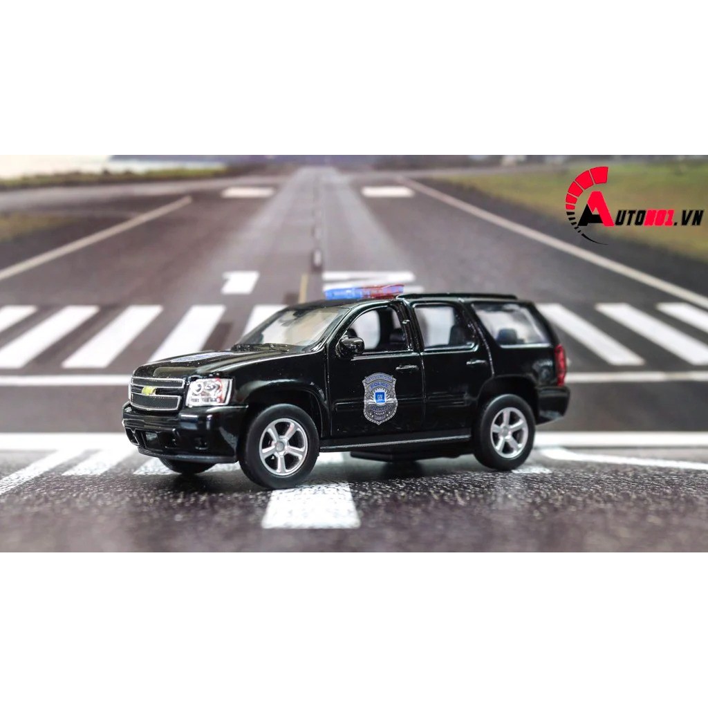 MÔ HÌNH XE CHEVY CHEVROLET TAHOE POLICE 2008 1:36 WELLY 4742