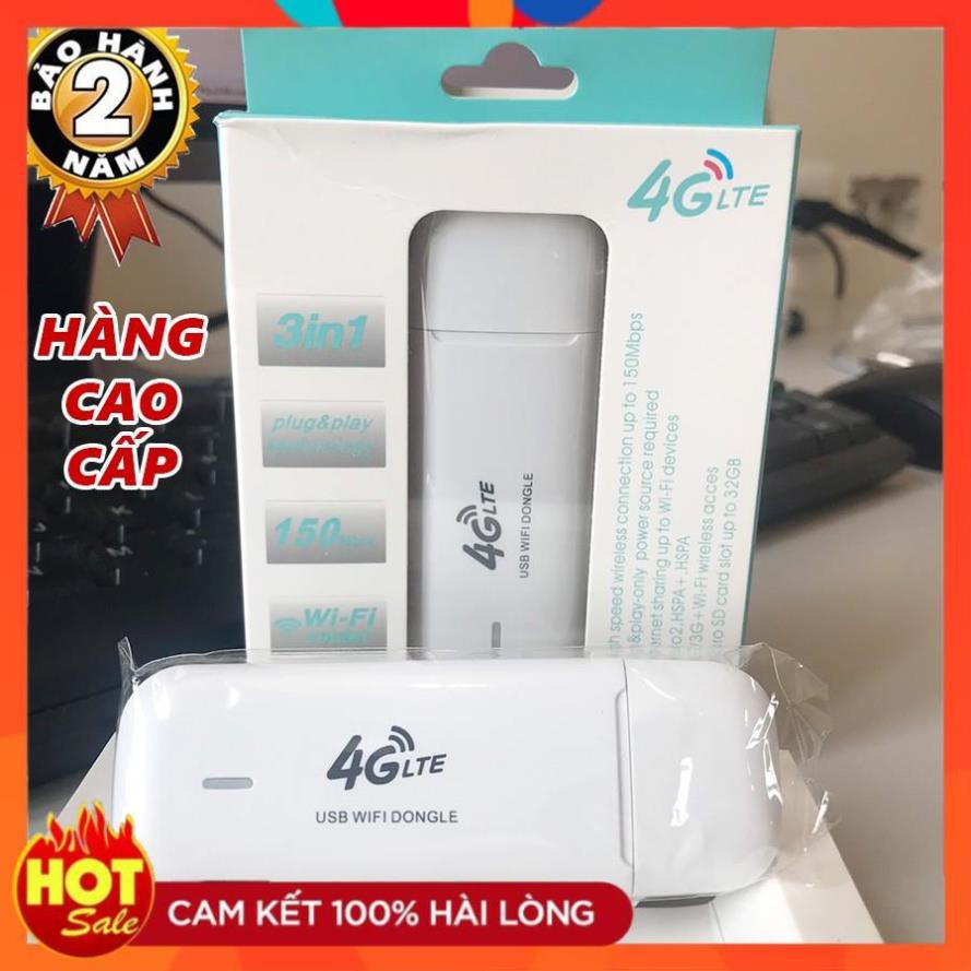 (Giá Rẻ Nhất) (USB WIF CHÍNH HÃNG CAO CẤP) PHÁT WIFI DI ĐỘNG 3G/4G DONGLE LTE - Bảo Hành 2 năm