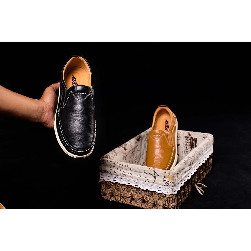 Giầy lười  asisa da bò thật mã 8292 màu đen,giầy thể thao,giầy tây,giầy mọi