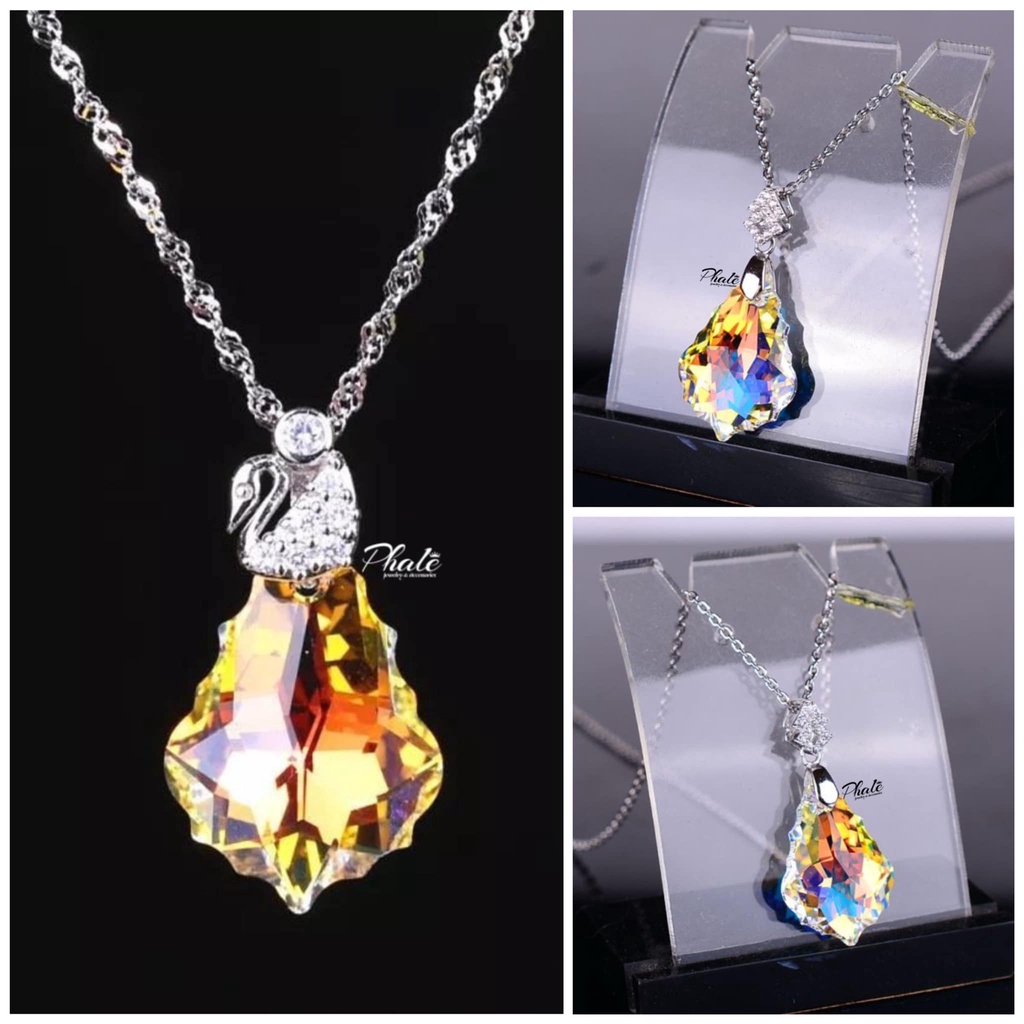 Mặt Dây Chuyền Pha Lê Swarovski Hình Thông S16mm