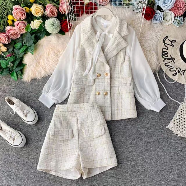 SÉT ÁO GILE, QUẦN DẠ TWEET