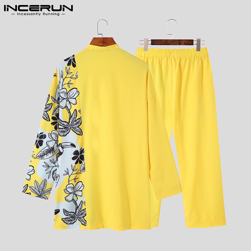 Set quần dài và áo INCERUN thời trang phong cách hồi giáo cho nam