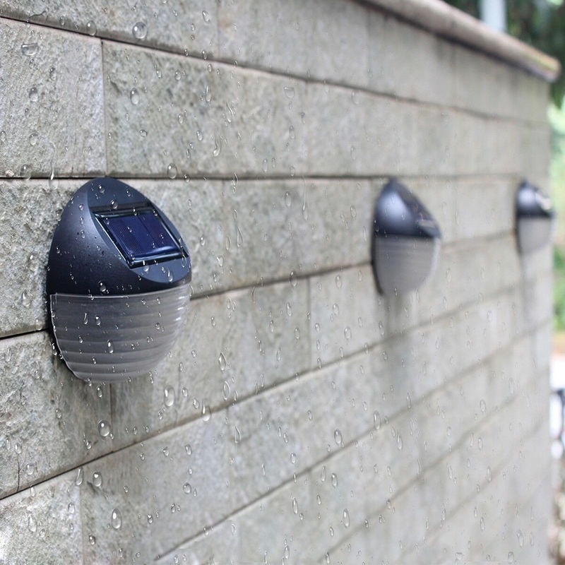 Đèn Led 2 Bóng Gắn Tường Chống Nước Sử Dụng Năng Lượng Mặt Trời Màu Trắng Dùng Trang Trí Nhà Cửa