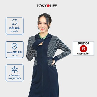 Áo khoác chống nắng Nữ dáng dài TOKYOLIFE dòng UV Master làm mát đặc biệt, thông thoáng thấm hút F9UVC013I