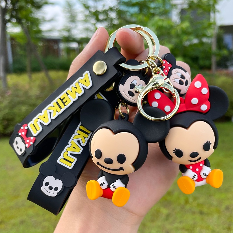 Mới Móc Khóa Hình Nhân Vật Stitch Minnie Dễ Thương