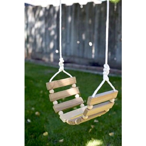 Xích đu cong chất liệu gỗ tự nhiên kích thước 60x25