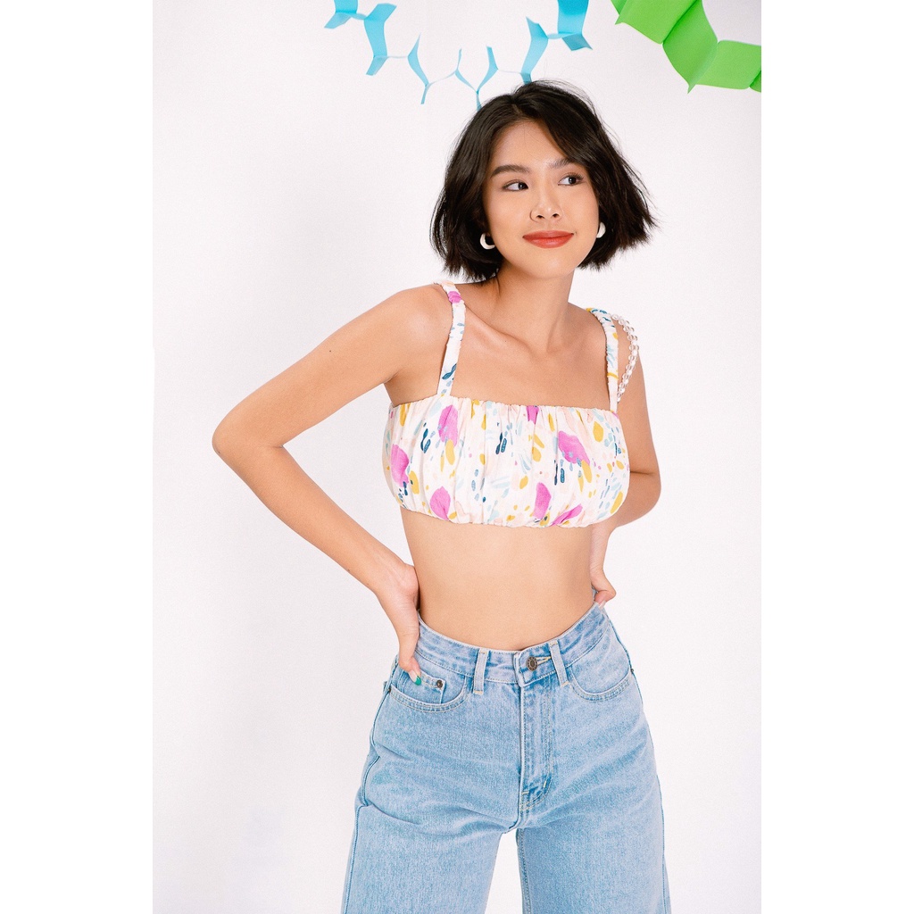 LIBÉ - Áo hai dây bản to, dây áo có bản thun co giãn bên trong