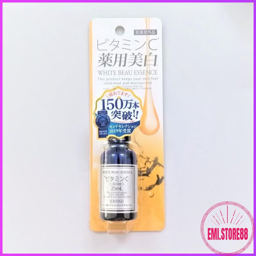 SERUM TINH CHẤT VITAMIN C DƯỠNG DA TRẮNG SÁNG SERUM WHITE BEAU ESSENCE VITAMIN C 25ML Hàng nhập khẩu chính hãng