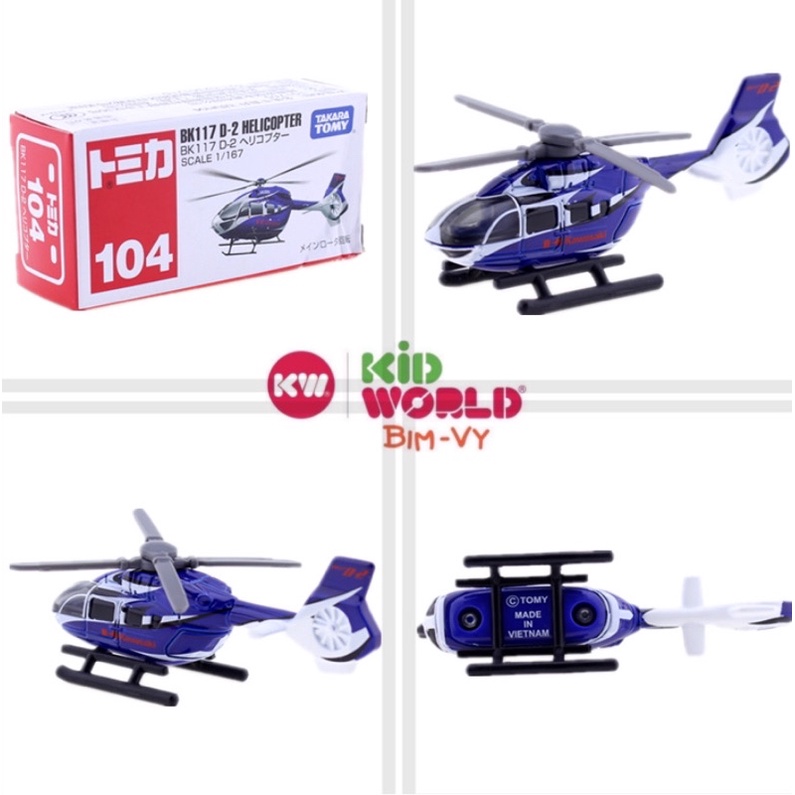 Máy bay mô hình trực thăng Tomica Box BK117 D-2 Helicopter. MS: 260. Tỷ lệ 1:167.