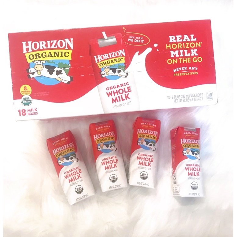 [HÀNG NGUYÊN THÙNG] Sữa tươi Horizon organic thùng 18 hộp.