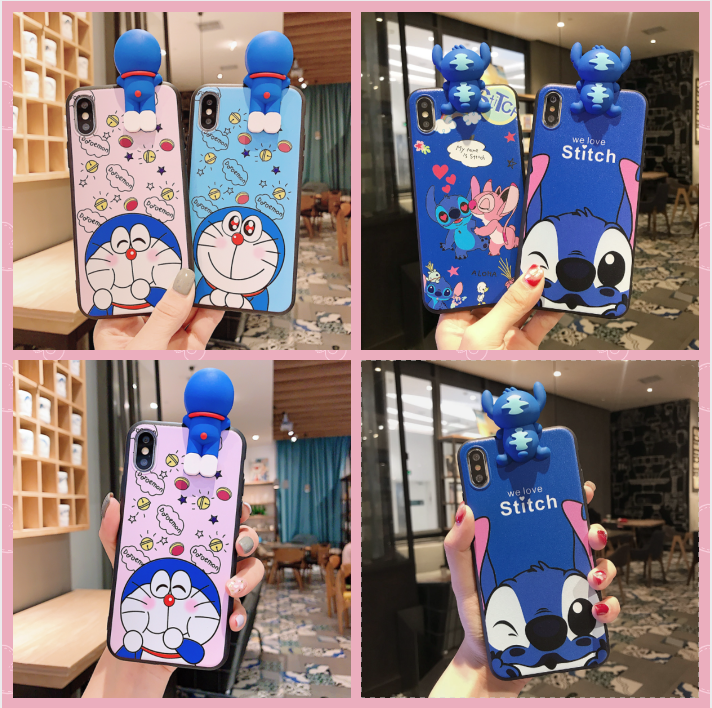 Ốp lưng Samsung J8 J6 J6+ J5 J4 J4+ J2 M20 A10 A9 A7 A6 A6+ Plus Prime 2018 Cute Cartoon Soft TPU Case with Doll /HXDP