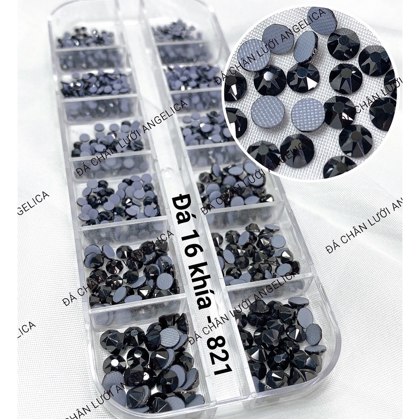 Đá Nail Chân Lưới 16 Khía Padparadscha Ab Đính Trang Trí Móng  ANGELICA 821