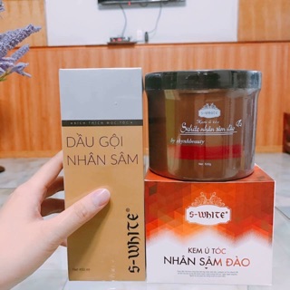 Combo dầu gội + kem ủ tóc nhân sâm đào Swhite