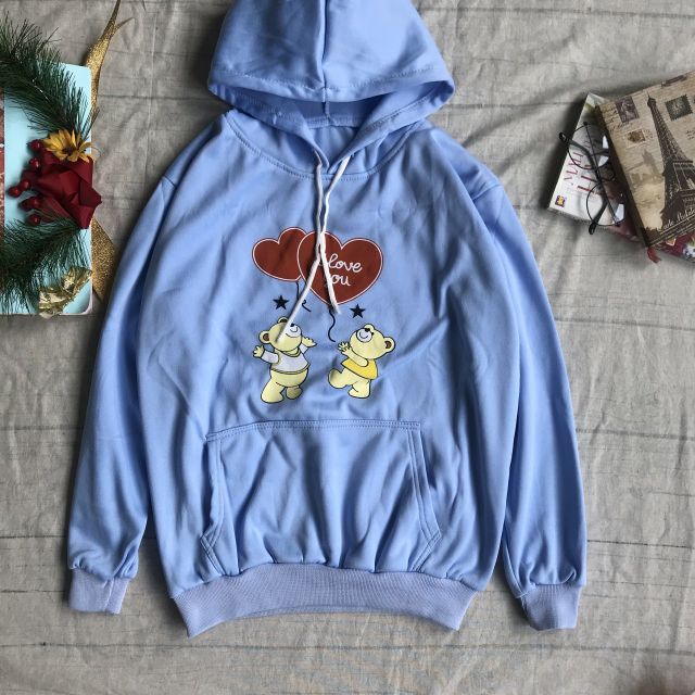 ÁO KHOÁC NỈ HOODIE THỜI TRANG NỮ CHUI ĐẦU TRÁI TIM DỄ THƯƠNG | BigBuy360 - bigbuy360.vn