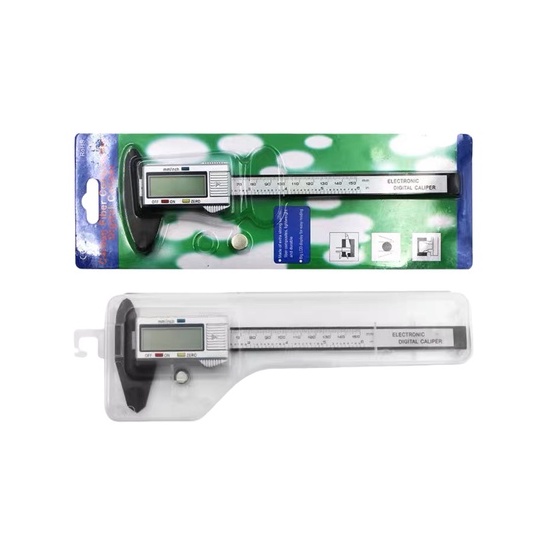 Thước kẹp điện tử, đo đường kính sợi nhựa carbon syntek đen, màn hình LCD, 150mm