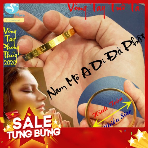 -Hàng nhập khẩu Vòng tay titan cao cấp khắc Nam Mô A Di Đà Phật siêu đẹp, bền màu - Đeo tay vạn sự may Liên hệ mua hàng