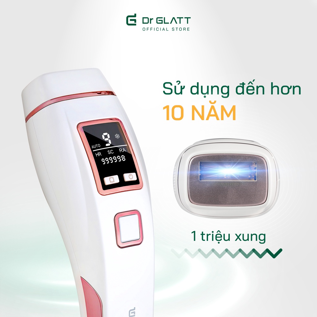 Máy triệt lông mini đa năng triệt lông vĩnh viễn trị mụn trẻ hoá da DR GLATT IPL PRO