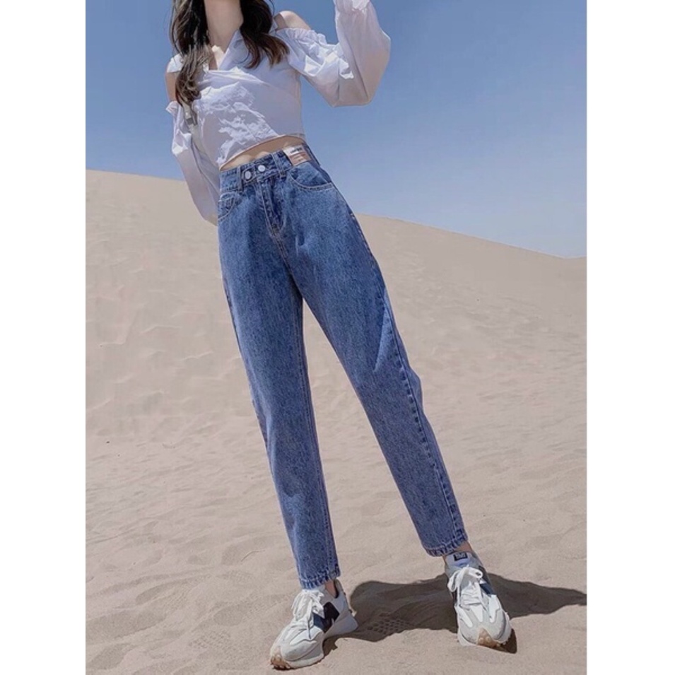 quần bò nữ baggy cạp cao màu xanh đủ size cực hót 2022 JeanTH | BigBuy360 - bigbuy360.vn