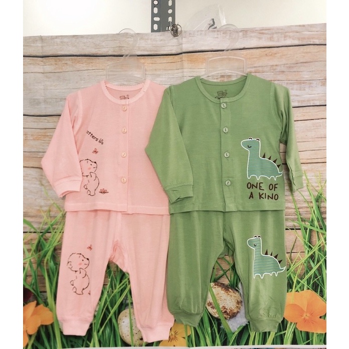 Bộ quần áo dài tay cotton Carter's cài cúc thẳng cho Bé Trai Bé Gái 0-12M