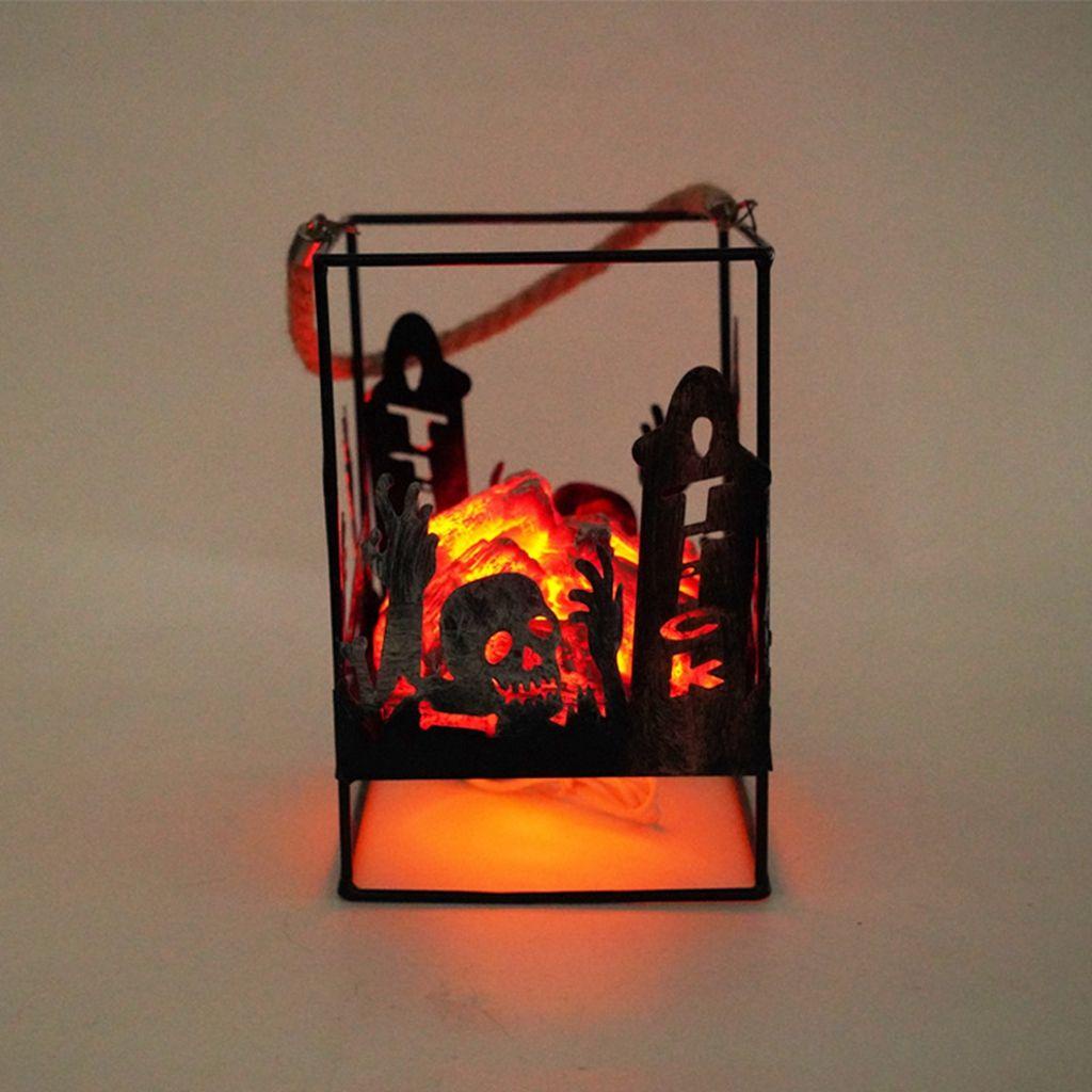 PATRICIA 1 Lồng Đốt Lửa Kim Loại Trang Trí Halloween